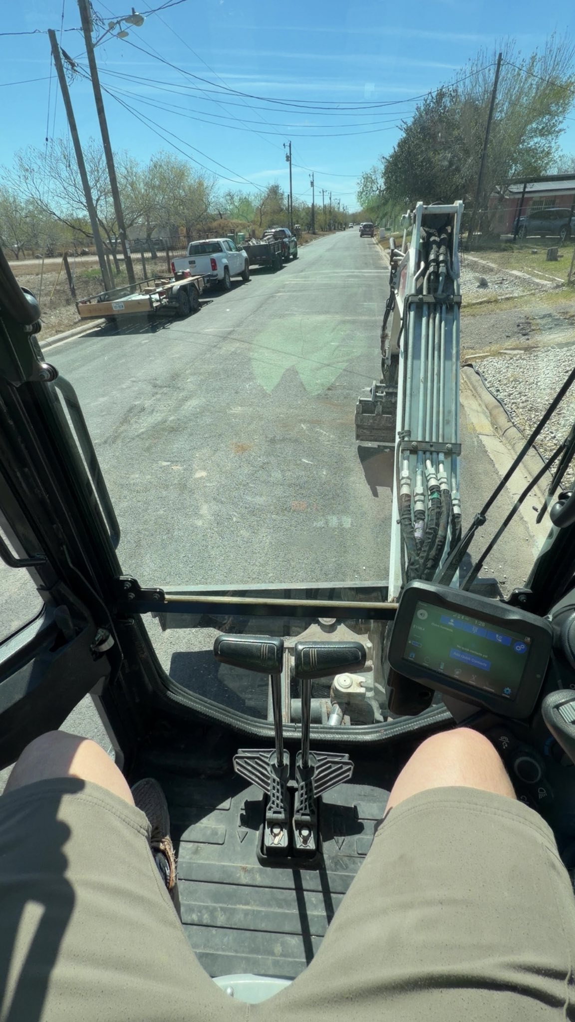 Border Fencing Co. heavy equipment on the job